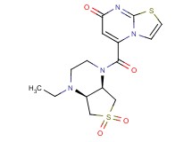 5-{[(4aS*,7aR*)-4-ethyl-6,6-dioxidohexahydrothieno[3,4-b]pyrazin-1(2H)-yl]carbonyl}-7H-[1,3]thiazolo[3,2-a]pyrimidin-7-one