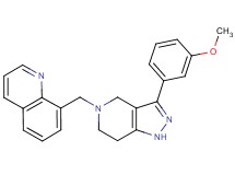 8-{[3-(3-methoxyphenyl)-1,4,6,7-tetrahydro-5H-pyrazolo[4,3-c]pyridin-5-yl]methyl}quinoline