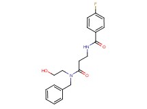 N-{3-[benzyl(2-hydroxyethyl)amino]-3-oxopropyl}-4-fluorobenzamide