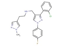 N-{[3-(2-chlorophenyl)-1-(4-fluorophenyl)-1H-pyrazol-4-yl]methyl}-2-(1-methyl-1H-pyrazol-4-yl)ethanamine