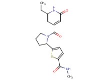 5-{1-[(6-ethyl-2-oxo-1,2-dihydropyridin-4-yl)carbonyl]pyrrolidin-2-yl}-N-methylthiophene-2-carboxamide