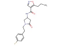 N-{1-[2-(4-fluorophenyl)ethyl]-5-oxopyrrolidin-3-yl}-5-propylisoxazole-4-carboxamide