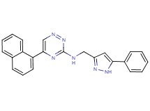5-(1-naphthyl)-N-[(5-phenyl-1H-pyrazol-3-yl)methyl]-1,2,4-triazin-3-amine