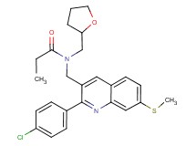 N-{[2-(4-chlorophenyl)-7-(methylthio)-3-quinolinyl]methyl}-N-(tetrahydro-2-furanylmethyl)propanamide