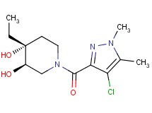 (3R*,4R*)-1-[(4-chloro-1,5-dimethyl-1H-pyrazol-3-yl)carbonyl]-4-ethylpiperidine-3,4-diol