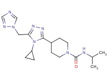 4-[4-cyclopropyl-5-(1H-1,2,4-triazol-1-ylmethyl)-4H-1,2,4-triazol-3-yl]-N-isopropylpiperidine-1-carboxamide