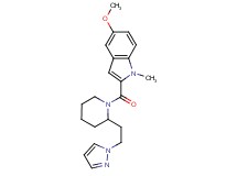 5-methoxy-1-methyl-2-({2-[2-(1H-pyrazol-1-yl)ethyl]-1-piperidinyl}carbonyl)-1H-indole