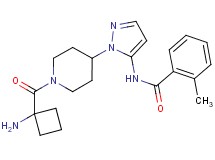 N-(1-{1-[(1-aminocyclobutyl)carbonyl]-4-piperidinyl}-1H-pyrazol-5-yl)-2-methylbenzamide hydrochloride
