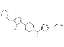 1-(5-ethoxy-2-furoyl)-4-[4-methyl-5-(pyrrolidin-1-ylmethyl)-4H-1,2,4-triazol-3-yl]piperidine