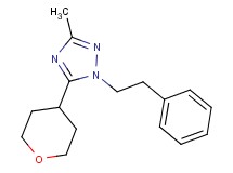 3-methyl-1-(2-phenylethyl)-5-(tetrahydro-2H-pyran-4-yl)-1H-1,2,4-triazole