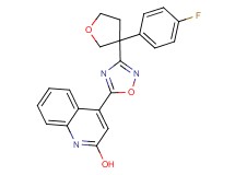 4-{3-[3-(4-fluorophenyl)tetrahydro-3-furanyl]-1,2,4-oxadiazol-5-yl}-2-quinolinol