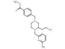 methyl 4-({3-(2-hydroxyethyl)-4-[(6-methyl-2-pyridinyl)methyl]-1-piperazinyl}methyl)benzoate