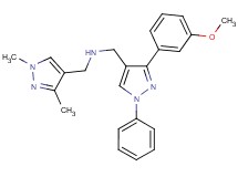 1-(1,3-dimethyl-1H-pyrazol-4-yl)-N-{[3-(3-methoxyphenyl)-1-phenyl-1H-pyrazol-4-yl]methyl}methanamine