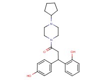 2-[3-(4-cyclopentyl-1-piperazinyl)-1-(4-hydroxyphenyl)-3-oxopropyl]phenol