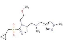 1-[2-[(cyclopropylmethyl)sulfonyl]-1-(2-methoxyethyl)-1H-imidazol-5-yl]-N-methyl-N-[(1-methyl-1H-pyrazol-4-yl)methyl]methanamine