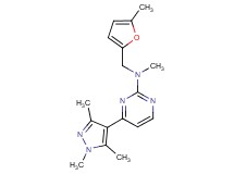 N-methyl-N-[(5-methyl-2-furyl)methyl]-4-(1,3,5-trimethyl-1H-pyrazol-4-yl)pyrimidin-2-amine