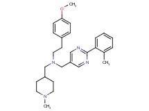 2-(4-methoxyphenyl)-N-{[2-(2-methylphenyl)-5-pyrimidinyl]methyl}-N-[(1-methyl-4-piperidinyl)methyl]ethanamine