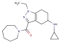 3-(1-azepanylcarbonyl)-N-cyclopropyl-1-ethyl-4,5,6,7-tetrahydro-1H-indazol-5-amine