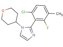 2-(6-chloro-2-fluoro-3-methylphenyl)-1-(tetrahydro-2H-pyran-4-yl)-1H-imidazole