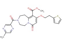 methyl 3-[(5-methyl-2-pyrazinyl)carbonyl]-7-oxo-9-[2-(2-thienyl)ethoxy]-1,2,3,4,5,7-hexahydropyrido[1,2-d][1,4]diazepine-10-carboxylate