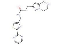N-{[2-(2-pyrimidinyl)-1,3-thiazol-4-yl]methyl}-3-(4,5,6,7-tetrahydropyrazolo[1,5-a]pyrazin-2-yl)propanamide hydrochloride