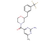 4-methyl-6-({2-[3-(trifluoromethyl)benzyl]-4-morpholinyl}carbonyl)-2-pyrimidinamine
