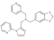 (1,3-benzodioxol-5-ylmethyl)(pyridin-3-ylmethyl)[(1-pyridin-2-yl-1H-pyrrol-2-yl)methyl]amine