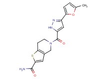 5-{[3-(5-methyl-2-furyl)-1H-pyrazol-5-yl]carbonyl}-4,5,6,7-tetrahydrothieno[3,2-c]pyridine-2-carboxamide