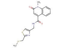 1-methyl-N-({2-[(methylthio)methyl]-1,3-thiazol-4-yl}methyl)-2-oxo-1,2-dihydroquinoline-4-carboxamide