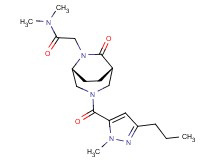 N,N-dimethyl-2-{(1S*,5R*)-3-[(1-methyl-3-propyl-1H-pyrazol-5-yl)carbonyl]-7-oxo-3,6-diazabicyclo[3.2.2]non-6-yl}acetamide