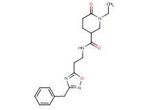N-[2-(3-benzyl-1,2,4-oxadiazol-5-yl)ethyl]-1-ethyl-6-oxo-3-piperidinecarboxamide