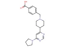 4-({4-[6-(1-pyrrolidinyl)-4-pyrimidinyl]-1-piperidinyl}methyl)benzoic acid