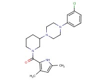 1-(3-chlorophenyl)-4-{1-[(3,5-dimethyl-1H-pyrrol-2-yl)carbonyl]-3-piperidinyl}piperazine