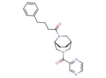 (1S*,5R*)-6-(4-phenylbutanoyl)-3-(pyrazin-2-ylcarbonyl)-3,6-diazabicyclo[3.2.2]nonane