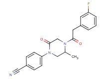 4-{4-[(3-fluorophenyl)acetyl]-5-methyl-2-oxo-1-piperazinyl}benzonitrile