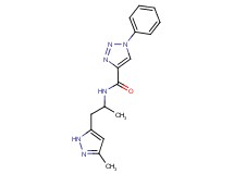N-[1-methyl-2-(3-methyl-1H-pyrazol-5-yl)ethyl]-1-phenyl-1H-1,2,3-triazole-4-carboxamide