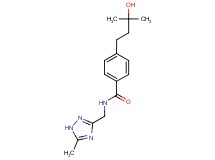 4-(3-hydroxy-3-methylbutyl)-N-[(5-methyl-1H-1,2,4-triazol-3-yl)methyl]benzamide
