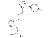 1-[3-(4-fluorophenyl)-1H-pyrazol-4-yl]-N-[(1-isobutyl-1H-imidazol-5-yl)methyl]methanamine