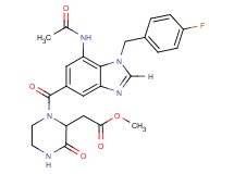 methyl (1-{[7-(acetylamino)-1-(4-fluorobenzyl)-1H-benzimidazol-5-yl]carbonyl}-3-oxo-2-piperazinyl)acetate