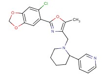 3-(1-{[2-(6-chloro-1,3-benzodioxol-5-yl)-5-methyl-1,3-oxazol-4-yl]methyl}-2-piperidinyl)pyridine