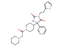5-[1-(1-piperidinylacetyl)-4-piperidinyl]-5-(3-pyridinyl)-3-[2-(2-thienyl)ethyl]-2,4-imidazolidinedione