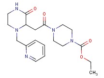 ethyl 4-{[3-oxo-1-(2-pyridinylmethyl)-2-piperazinyl]acetyl}-1-piperazinecarboxylate