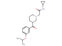N-cyclopropyl-2-[3-(3-isopropoxybenzoyl)piperidin-1-yl]acetamide