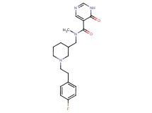 N-({1-[2-(4-fluorophenyl)ethyl]piperidin-3-yl}methyl)-N-methyl-6-oxo-1,6-dihydropyrimidine-5-carboxamide