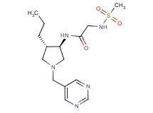 N~2~-(methylsulfonyl)-N~1~-[rel-(3R,4S)-4-propyl-1-(5-pyrimidinylmethyl)-3-pyrrolidinyl]glycinamide dihydrochloride
