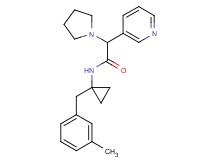 N-[1-(3-methylbenzyl)cyclopropyl]-2-(3-pyridinyl)-2-(1-pyrrolidinyl)acetamide