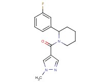 2-(3-fluorophenyl)-1-[(1-methyl-1H-pyrazol-4-yl)carbonyl]piperidine
