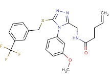 N-[(4-(3-methoxyphenyl)-5-{[3-(trifluoromethyl)benzyl]thio}-4H-1,2,4-triazol-3-yl)methyl]-4-pentenamide