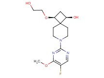 (1R*,3S*)-7-(5-fluoro-4-methoxy-2-pyrimidinyl)-3-(2-hydroxyethoxy)-7-azaspiro[3.5]nonan-1-ol