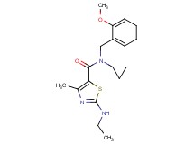 N-cyclopropyl-2-(ethylamino)-N-(2-methoxybenzyl)-4-methyl-1,3-thiazole-5-carboxamide